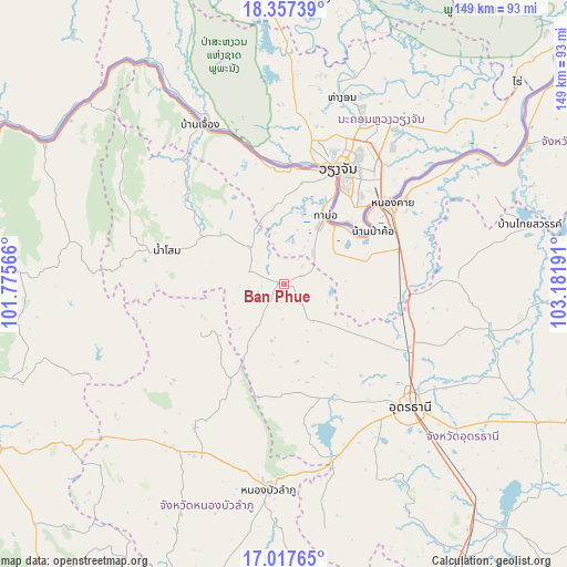 Ban Phue on map