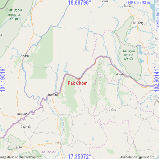 Pak Chom on map