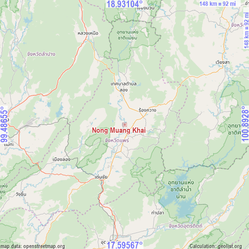 Nong Muang Khai on map