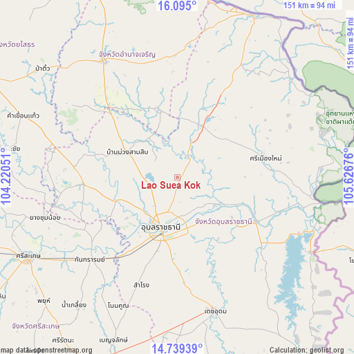 Lao Suea Kok on map