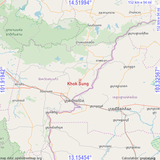 Khok Sung on map