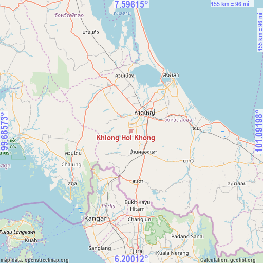 Khlong Hoi Khong on map