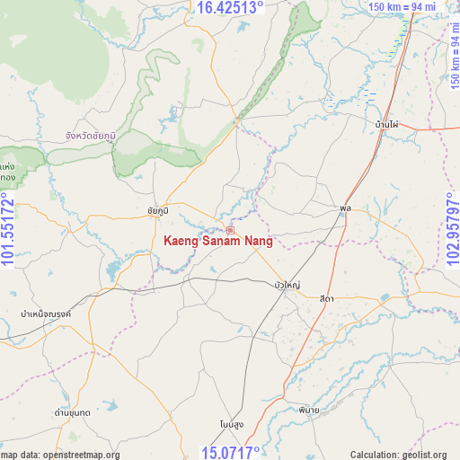 Kaeng Sanam Nang on map