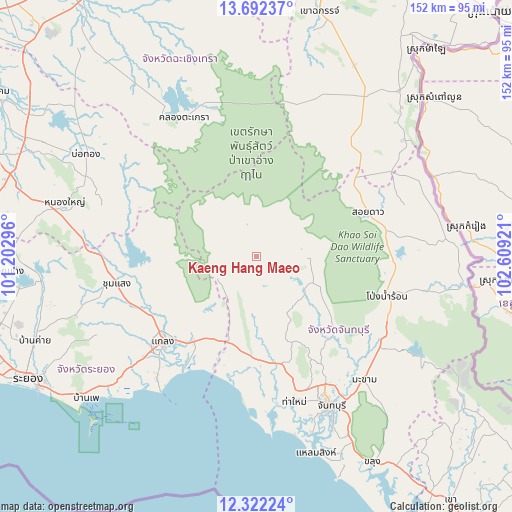 Kaeng Hang Maeo on map