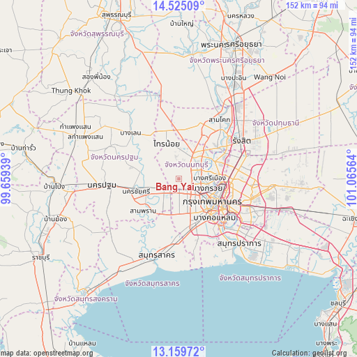 Bang Yai on map