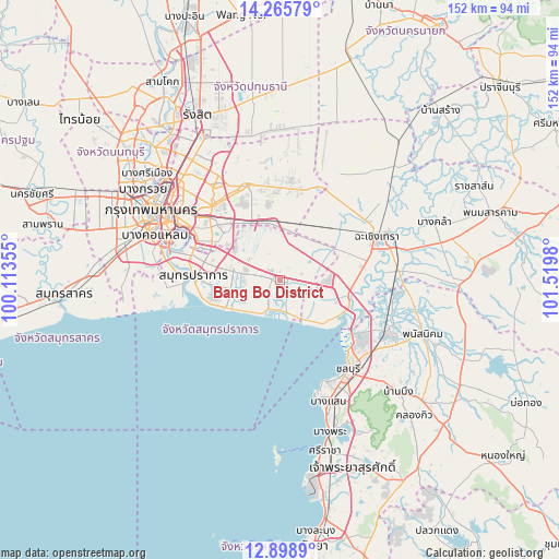 Bang Bo District on map