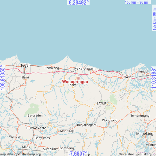 Wonopringgo on map