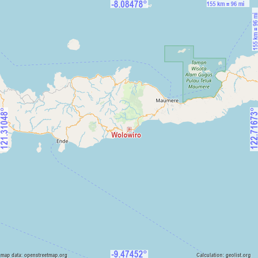 Wolowiro on map