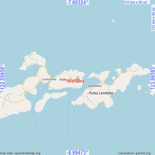 Witihama on map