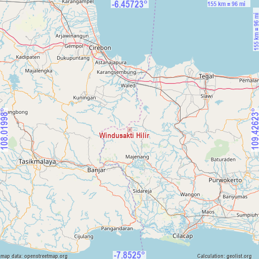 Windusakti Hilir on map