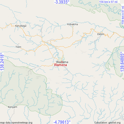 Wamena on map