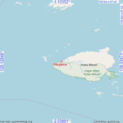 Waigama on map
