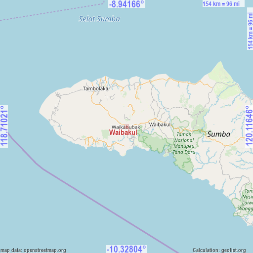 Waibakul on map