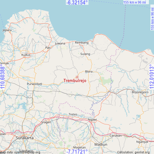 Trembulrejo on map