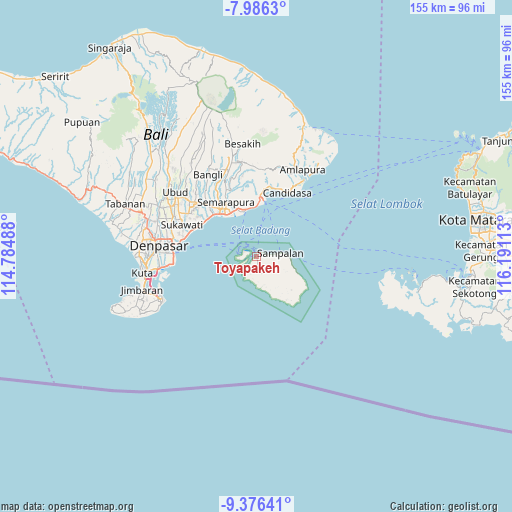 Toyapakeh on map