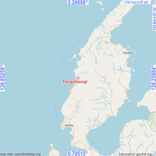 Tongutisungi on map