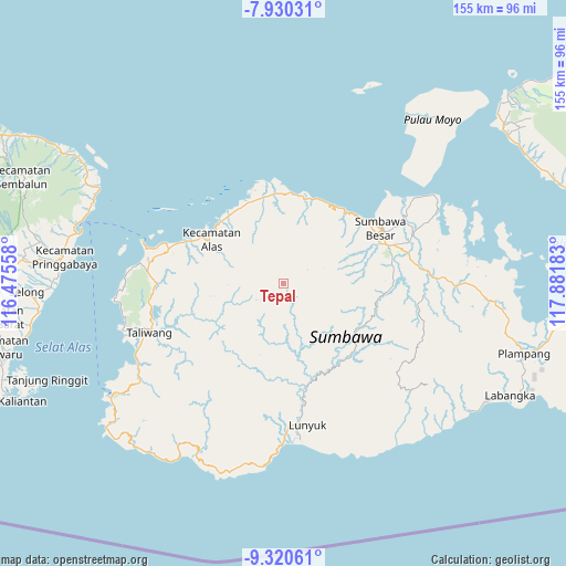 Tepal on map