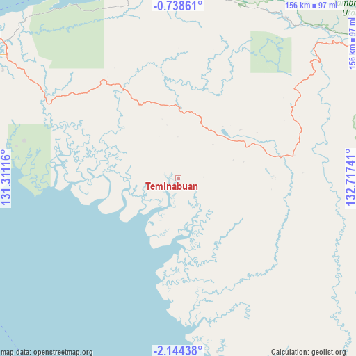 Teminabuan on map