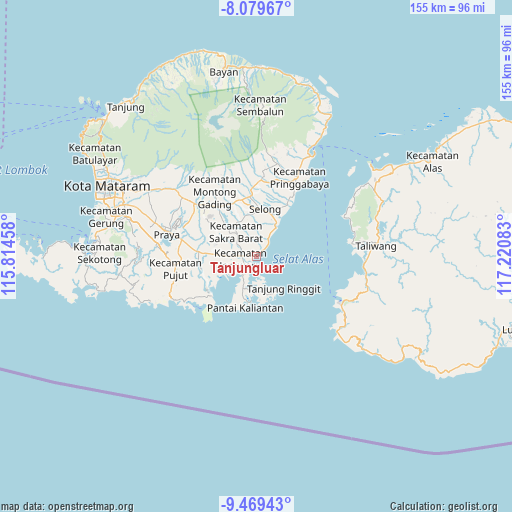 Tanjungluar on map