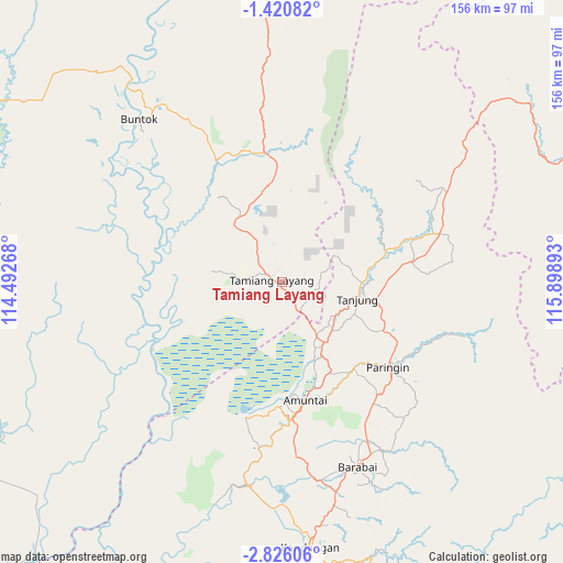 Tamiang Layang on map