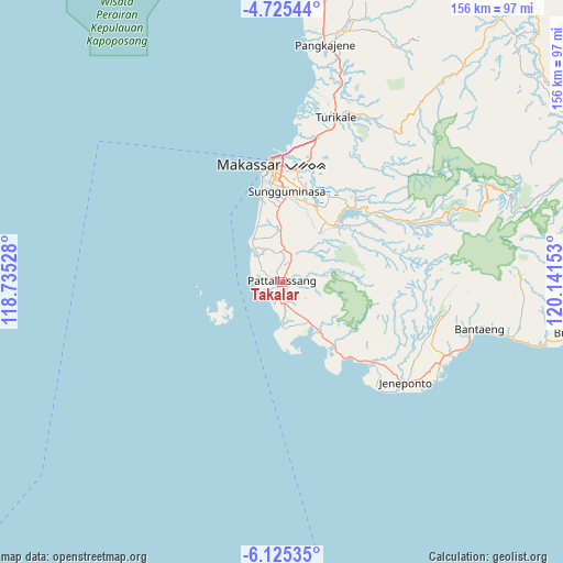 Takalar on map