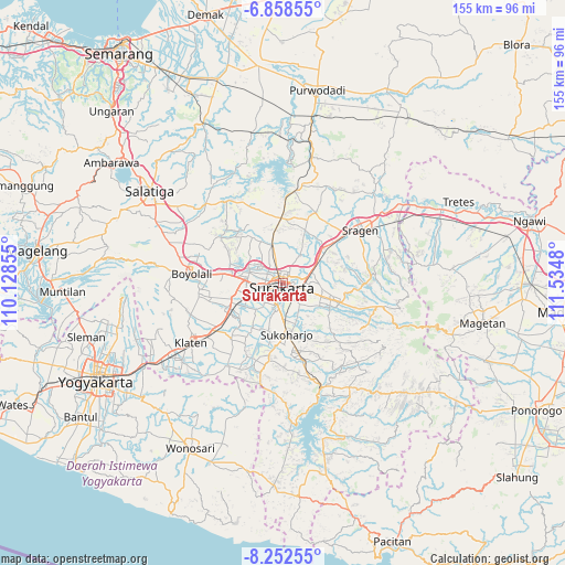 Surakarta on map