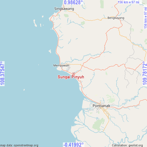 Sungai Pinyuh on map