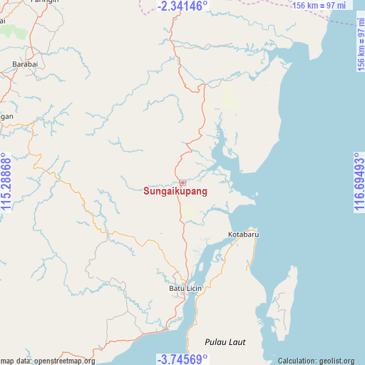 Sungaikupang on map