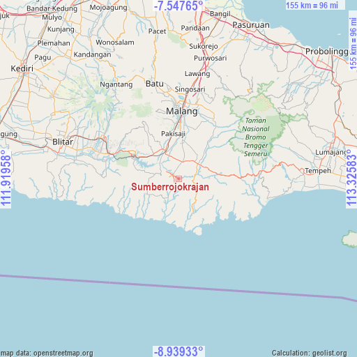 Sumberrojokrajan on map