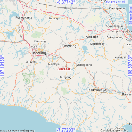 Sukasari on map