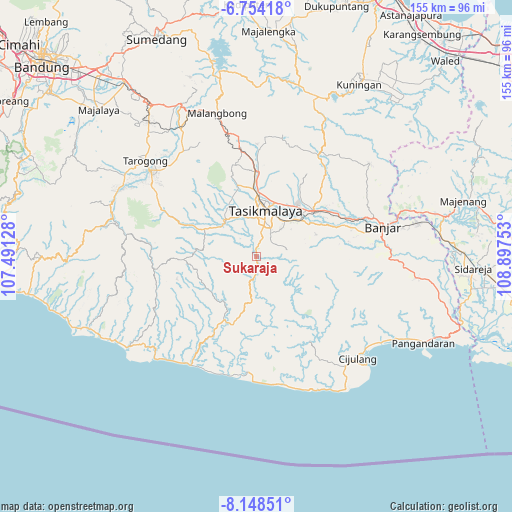 Sukaraja on map