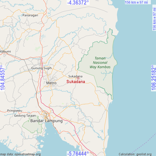 Sukadana on map