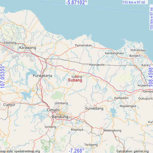 Subang on map
