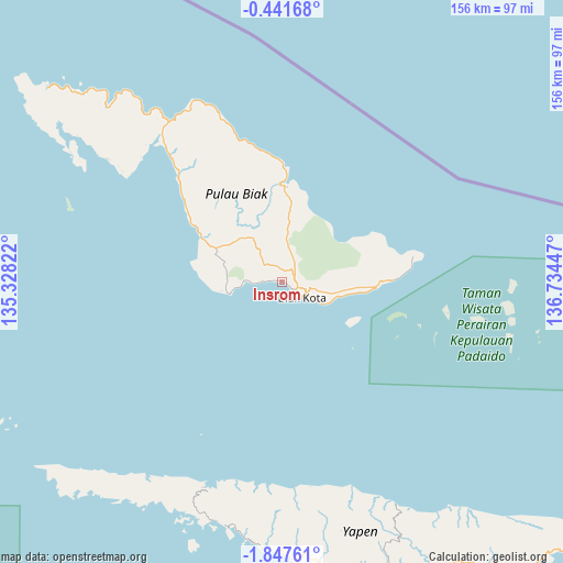 Insrom on map