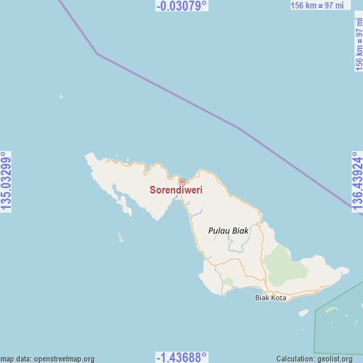 Sorendiweri on map