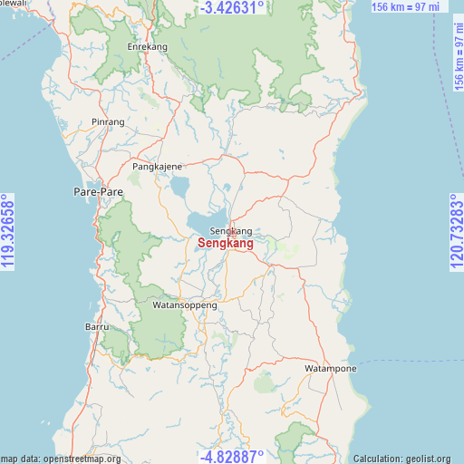 Sengkang on map