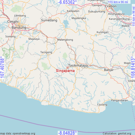 Singaparna on map
