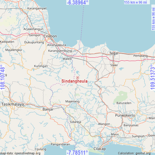 Sindangheula on map