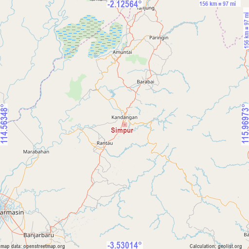 Simpur on map