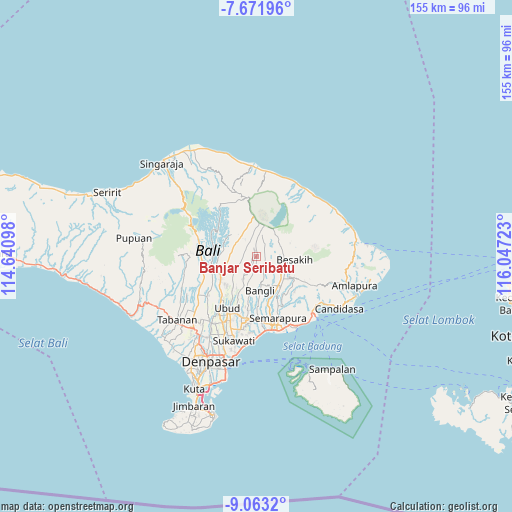 Banjar Seribatu on map