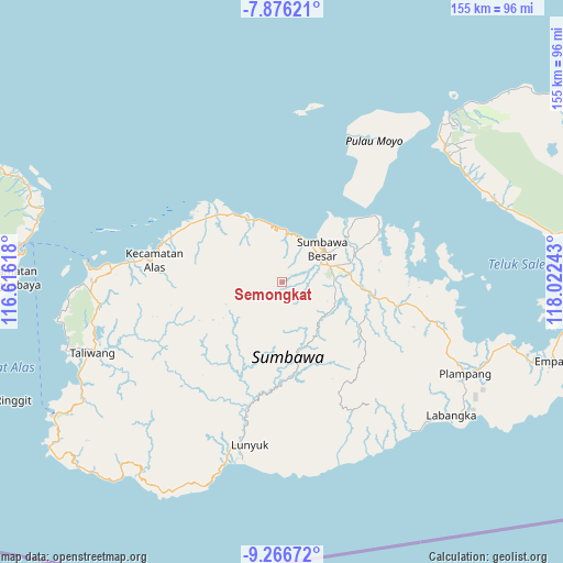 Semongkat on map