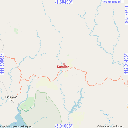 Semilat on map