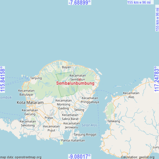 Sembalunbumbung on map