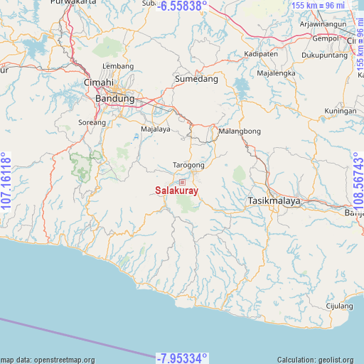 Salakuray on map