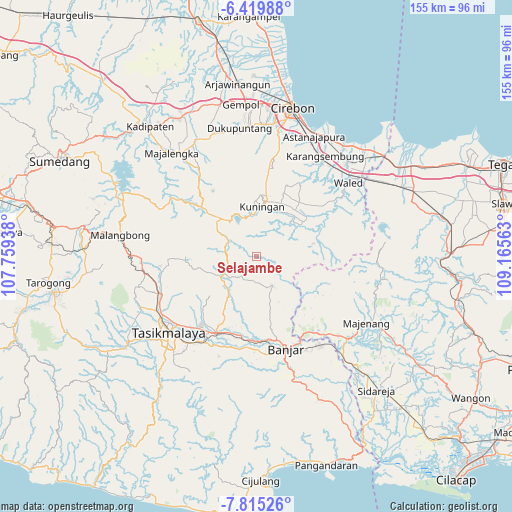 Selajambe on map