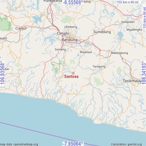 Santosa on map