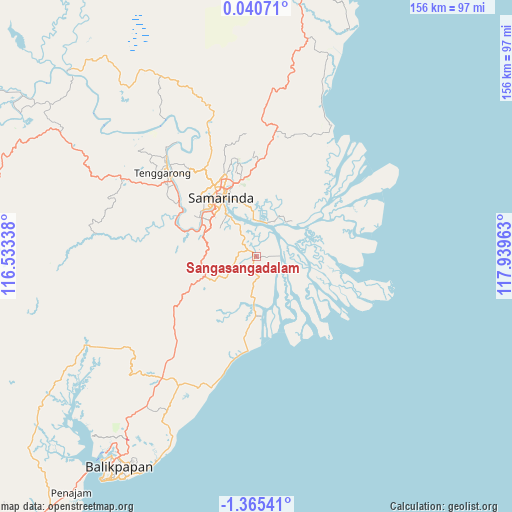 Sangasangadalam on map