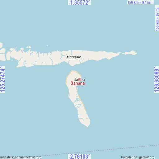 Sanana on map