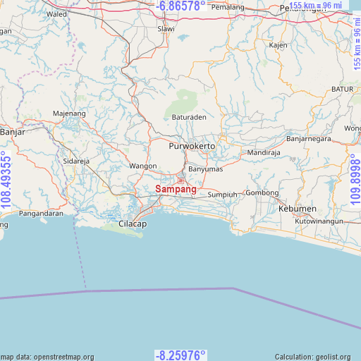 Sampang on map