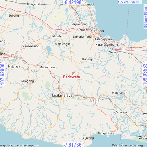 Sadewata on map